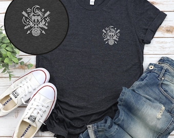 Embroidered Dungeons and Dragons Unisex Tee, Barbarian Fighter BG3 Shirt, D&D Gamer Gift, Short Sleeve Top