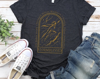 Stormblessed Shirt, Stormlight Fan Shirt, Radiant Knight T-Shirt, Windrunner Tee Cosmere Shirt, Brandon Sanderson Fan Gift, Bookish Gift