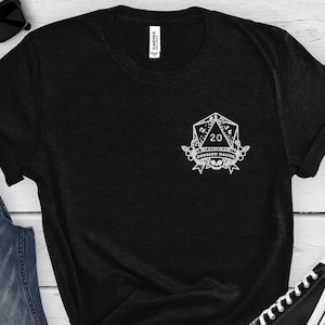 Dungeons and Dragons Shirt, DnD D20 Dice, Fighter Wizard Rogue Cleric Barbarian Druid Dungeon Master Shirt, Gaming Gifts, DnD Classes, DM