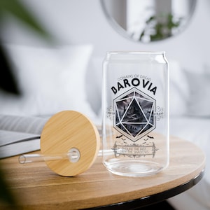 Barovia Sipper Glass, 16oz, Perfect for D&D players, Geeky Gift, Unique Drinkware, Dungeons and Dragons gift, dnd gifts,dm gift,baldurs gate