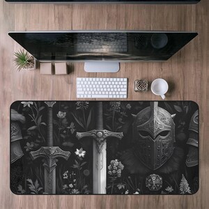 XL-spelunderlägg för Dungeons and Dragons och fantasyläsare - Kreativ dekorationspresent, Castlecore, DM-spelare, DND-spelarepresent, fantasyskrivbord