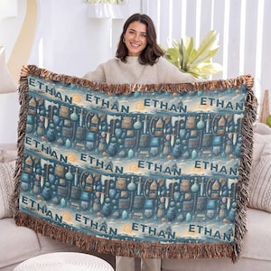 CUSTOM RPG Throw Blanket, DnD Blanket, Baby DnD Blanket, Dnd Gifts, Gaming Blanket, Dungeons Blanket, Nerd Blanket, Dragons, Baby Wizard