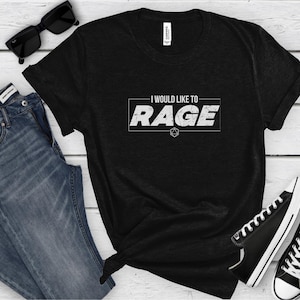 I Would Like To Rage DnD Shirt, Barbarian D&D Dungeons And Dragons Class T Shirt, Funny DnD Gift For Him or Her Tee, Barbarian Cool Shirt