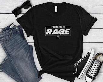 I Would Like To Rage DnD Shirt, Barbarian D&D Dungeons And Dragons Class T Shirt, Funny DnD Gift For Him or Her Tee, Barbarian Cool Shirt