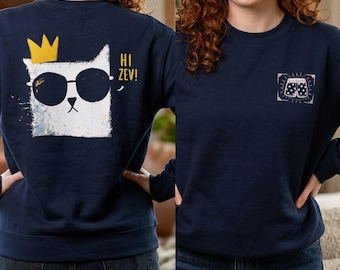 Dungeon Crawler Carl Hi Zev Gildan 18000 sweatshirt, Hi Zev Princess Donut sweater, Litrpg Book Graphic Tee, front and back design