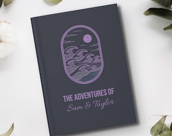 Personalized Travel Journal Adventure Book Couple Gift for Boyfriend, Custom Honeymoon Gift Bucket List Journal, World Traveler Travel Gift