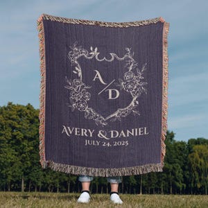 Custom Anniversary Blanket, Personalized Wedding Throw, Anniversary Blanket, Engagement Gift For Couple, Wedding Shower Bridal Shower Gift