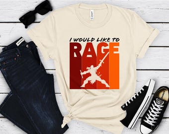 I Would Like To Rage DnD Shirt, Barbarian D&D Dungeons And Dragons Class T Shirt, Funny DnD Gift For Him or Her Tee, Barbarian Cool Shirt