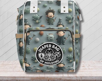 Whimsical Dragon Adventure Diaper Backpack, Baby Bag, Toddler Backpack, Mom Gift, Nursery Essential, Cute Kid Gear