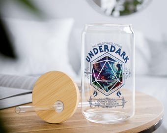 Underdark Sipper Glass, 16oz, Perfect for D&D players, Geeky Gift, Unique Drinkware,Dungeons and Dragons gift,dnd gifts,dm gift,baldurs gate