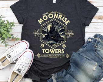 Moonrise Towers Adventure Awaits T-Shirt,Astarion BG3 T-Shirt,Forgotten Realms shirt,Gift For Gamers, Balders Gate,Dungeons and Dragons Tee