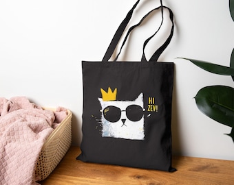 Dungeon Crawler Carl Hi Zev Cotton Canvas Tote Bag, Hi Zev Princess Donut bag, Litrpg Book Graphic satchel