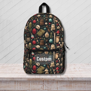 Whimsical Art Backpack, Personalized Kids School Bag, Stylish Adventure Bag, Dungeons and Dragons Gift, Fantasy Travel Accessory