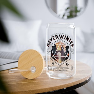 Bicchiere Neverwinter, bicchiere da 16 once, perfetto per i giocatori di D&D, regalo geek, Baldur's Gate, regalo Dungeons and Dragons, regali D&D, regalo DM bg3