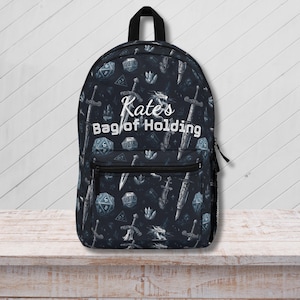 Custom Whimsical Art Backpack, Personalized Kids School Bag, Stylish Adventure Bag, Dungeons and Dragons Gift, Fantasy Travel Accessory