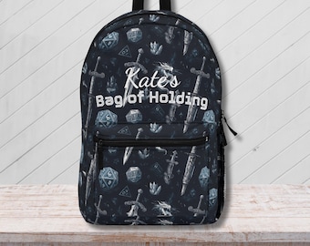 Custom Whimsical Art Backpack, Personalized Kids School Bag, Stylish Adventure Bag, Dungeons and Dragons Gift, Fantasy Travel Accessory