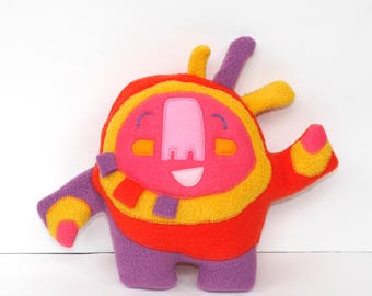 Small Happy art doll stuffed animal creature monster plushie