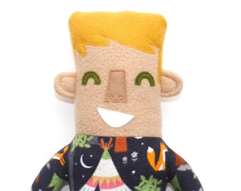 Boy stuffed animal doll child friendly plushie baby gift
