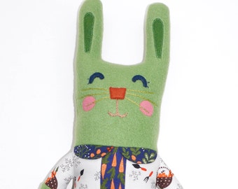 Rabbit art doll Plush bunny stuffed animal girl plushie child friendly