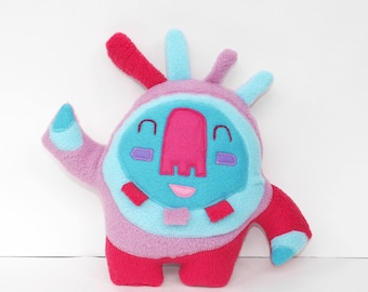 Small Happy art doll stuffed animal creature monster plushie
