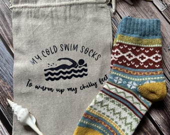 Cold Water Swim Socks & Bag Gift Set - Size 5.5 UK Back in stock