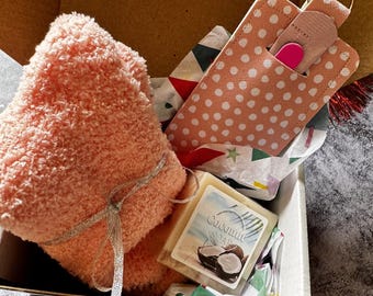 Christmas Gift Box Sock and Soap Gift Wrapped