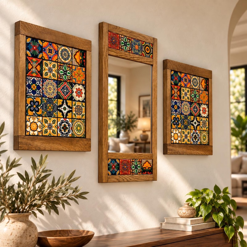 Tile Letter Inlay Decorative Wall Tiles Wood - Etsy UK