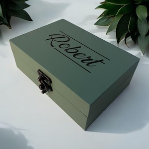 Gepersonaliseerde houten kist, houten opbergdoos, afstudeercadeaus, cadeaus voor vrouwen, cadeaus voor mannen, housewarmingcadeau, cadeau voor haar, verjaardagscadeau