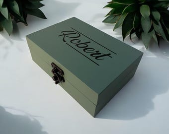 Personalized Wooden Box, Wooden Storage Box, Graduation Gifts, Gifts for Women, Gifts for Men, Housewarming gift,Gift for her,Birthday gift