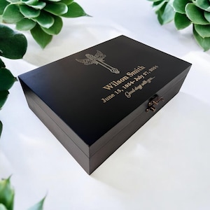 Gepersonaliseerde houten geheugendoos - UV-bedrukte aandenkendoos, speciaal cadeau voor je dierbaren, cadeau voor haar, cadeau voor hem