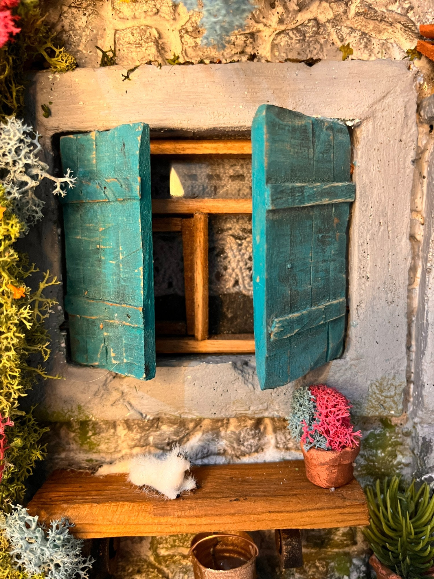 Rustic Stone House Diorama Wall Art: Handmade Country Cottage Decor ...