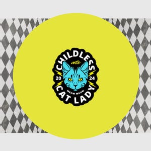 Rockstar-sticker kinderloze kat Lady (cyaan)