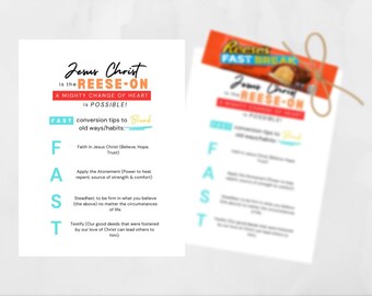 Folleto de la lección de SUD Candy Gram, etiquetas de regalo Reese's FAST Break (PDF)