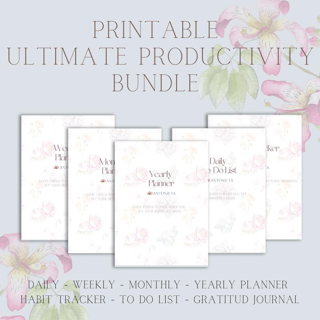 Ultimate Productivity Planner Bundle Achieve Your Goals With Style ...