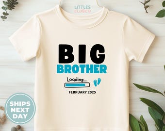 Big Brother Loading Toddler Shirt: Custom Pregnancy Announcement