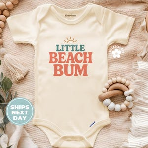 Little Beach Bum Onesie® Beach Baby Tee, Summer Outfit Baby Bodysuit, Baby Beach Trip Onesie, Summer Vacation Baby Onesie (LC-EHGEWOIAI)