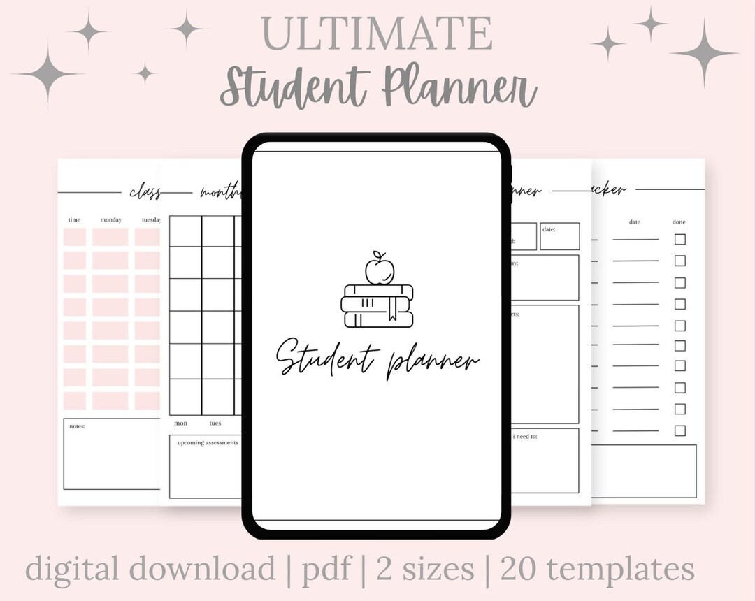 Student Planner 2026: Digital & Printable Study Organizer (PDF ...