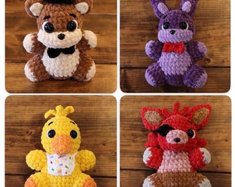 Patrones de crochet de peluches de Five Nights at Freddy's: paquete de todos los personajes