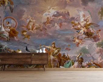 Roma Italy Fresco Wallpaper: Marcus Furius Camillus Borghese Wall Mural