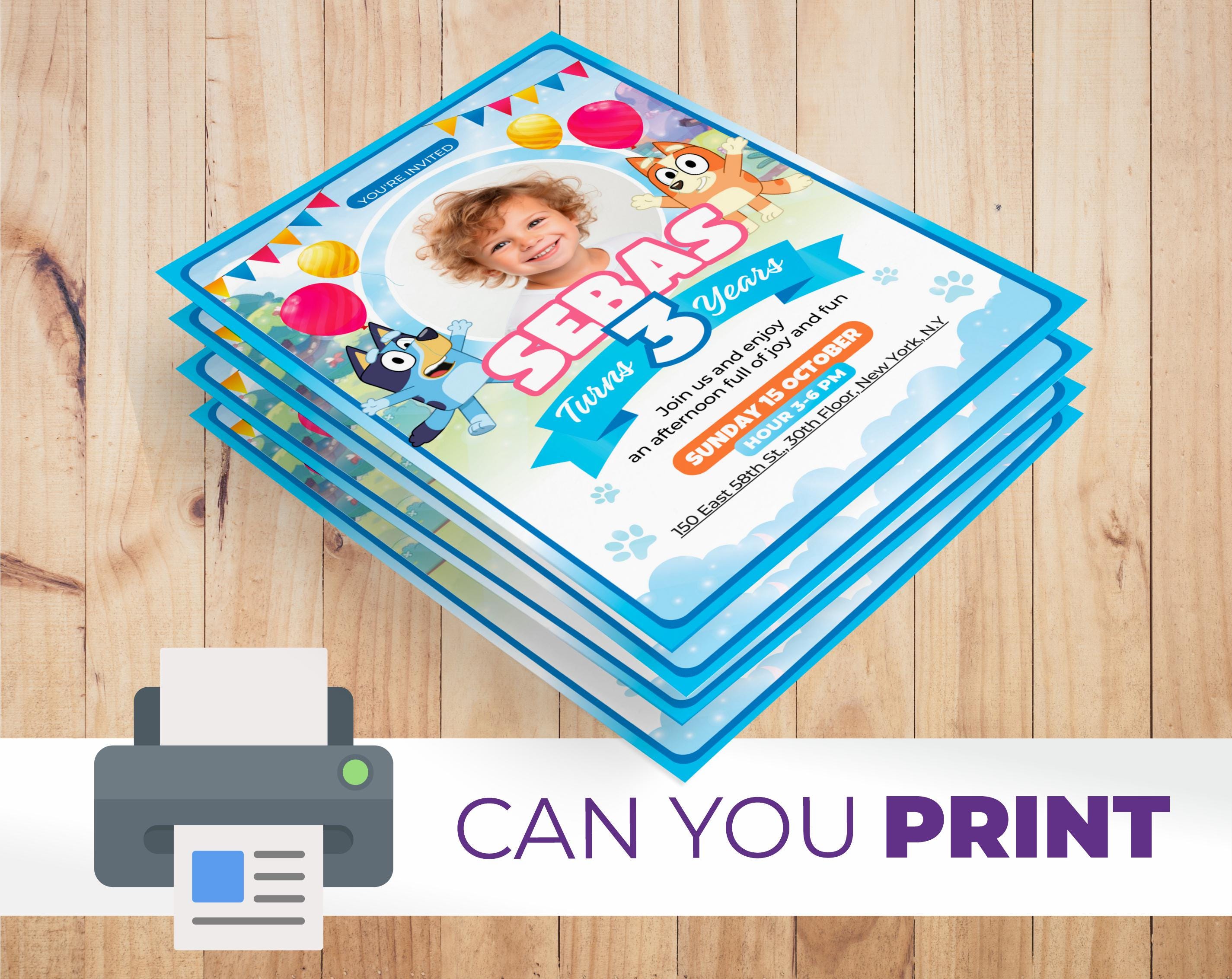 Canva Editable Bluey Invite