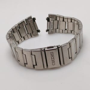 18 mm Seiko 30W2-B.E Stainless Steel Vintage Men&#39;s Watch Bracelet NSR58LKM3