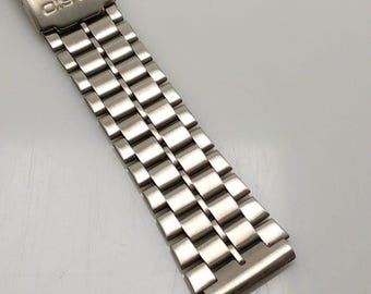 Reloj Casio S-368A vintage de acero inoxidable para hombre, 18 mm, pulsera NSR293GLK1