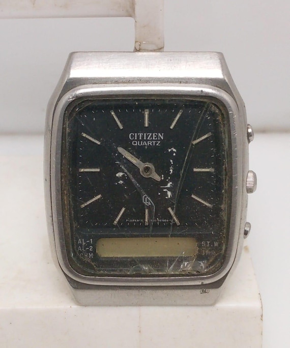 vintage an・an no.22 Vintage Citizen Quartz Ana-digi 8950-083016 Watch for Parts
