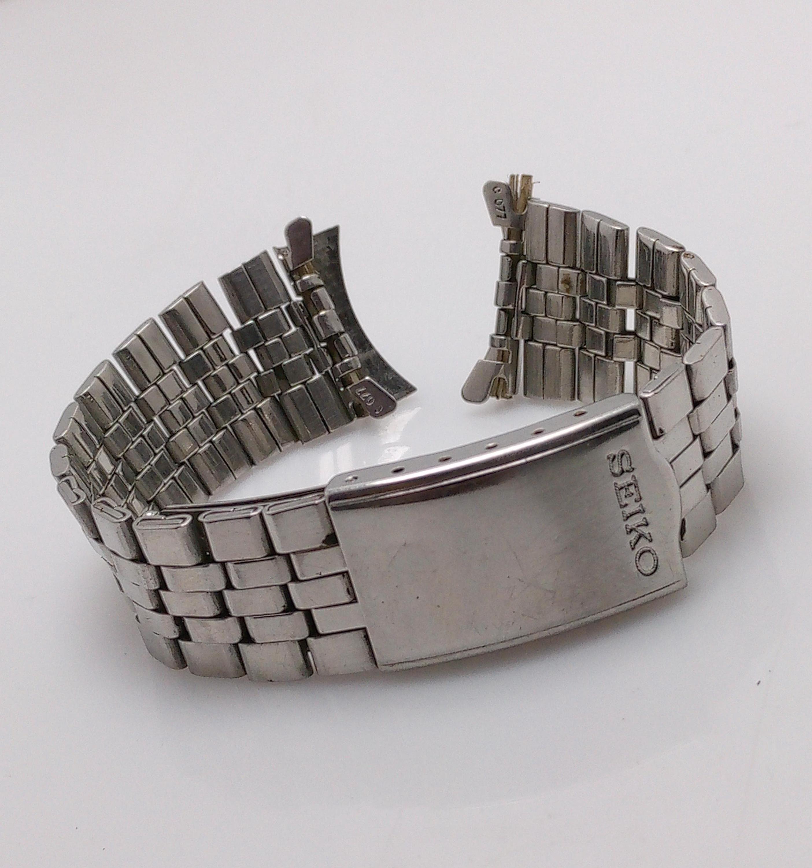 18mm 19mm 20mm 21mm Estremà Curva Acciaio Inossidabile 316L Argento Jubilee Cinturino Cinturino Cinturino Adatto Per Orologio Seiko Serie 5 - Foto 3