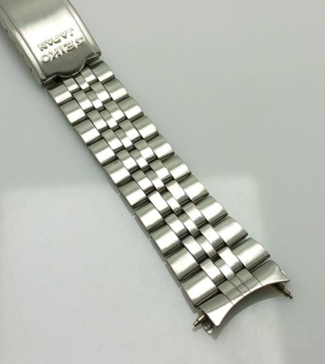 900円引中★スイープ運針 クォーツ 36mm カスタムブレスウォッチ グレー セイコー 876F ステンレススチール ヴィンテージ カーブドエンドリンク