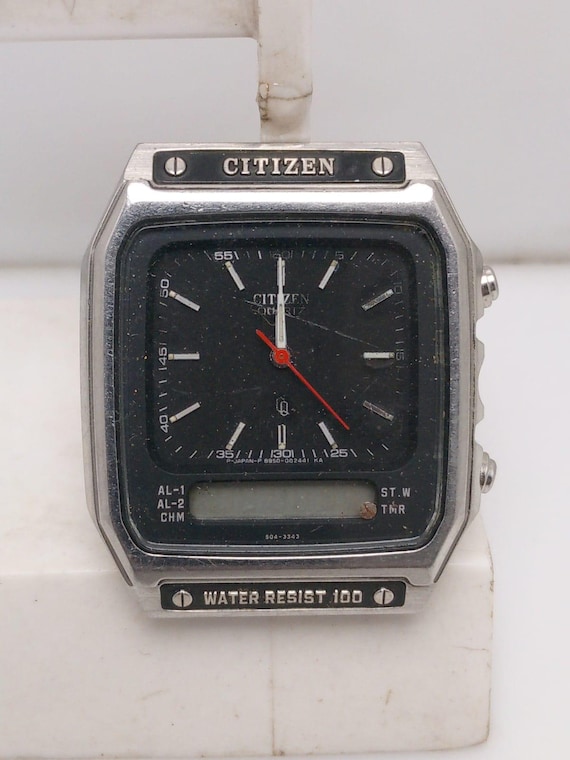 Citizen Quartz Ana-digi 8950-084608 Y Vintage Watch for Parts