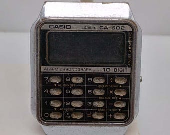 Casio Quartz 481 Calculator CA-602 Vintage Men's Watch For Part NSR123LKM1