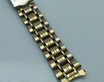 Vintage Citizen Rail Road Golden Curved End Links Men's Watch Bracelet 18 mm NSR59LKO2