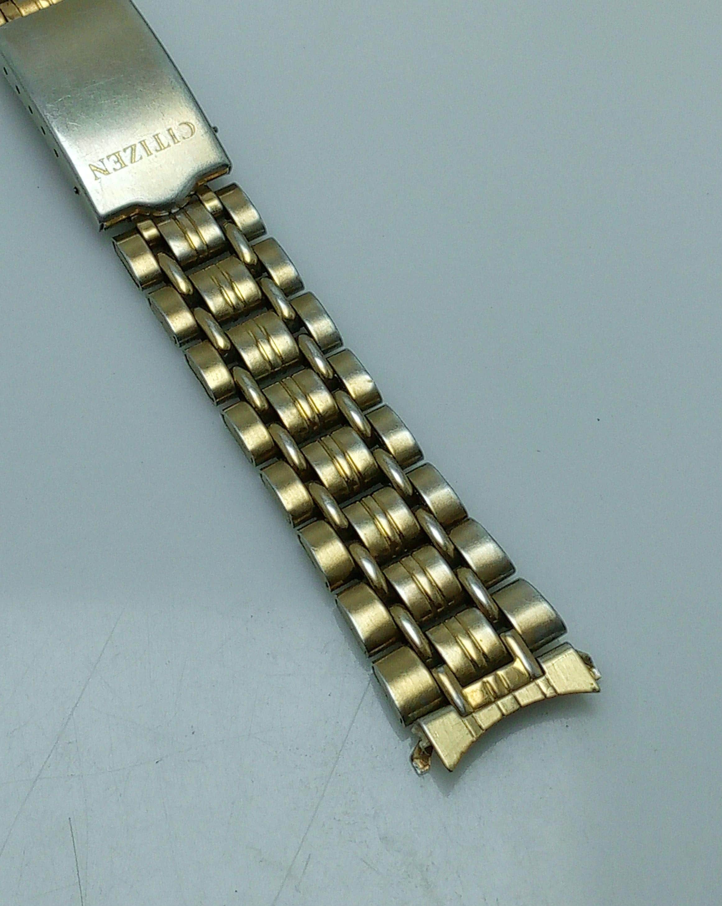 Vintage Citizen Rail Road Golden Curved End Links Men's Watch