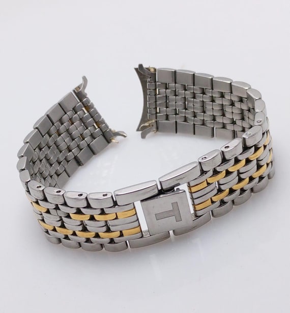Tissot Two-tone Stainless Steel Vintage Curved End Links  display picture 2